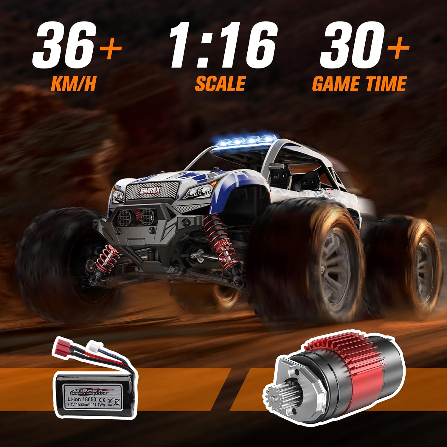 1/16 Scale Hobby Grade 4WD Rem - Rc Hobby Grade Monster Truck 评论和价格