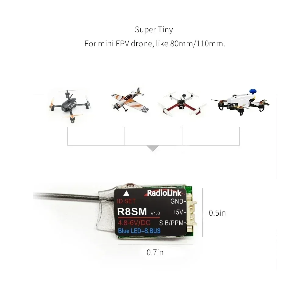 Radiolink R8SM 8-Channel 2.4G  - Receiver Sbus 8Ch 评论和价格